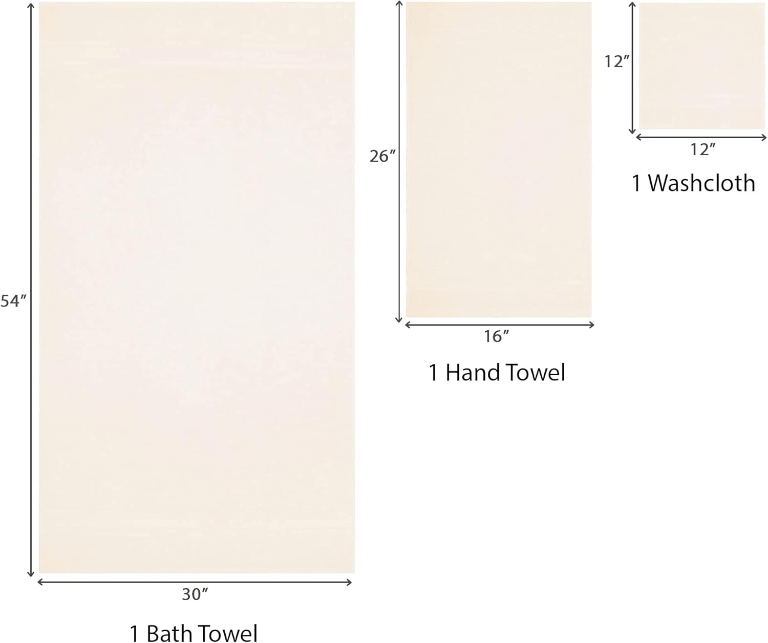 Luxury 100 Cotton Towels Set for Bathroom Use