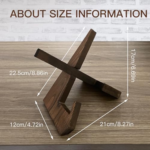 Sturdy Wooden Kitchen Stand Hands-Free Recipe Support
