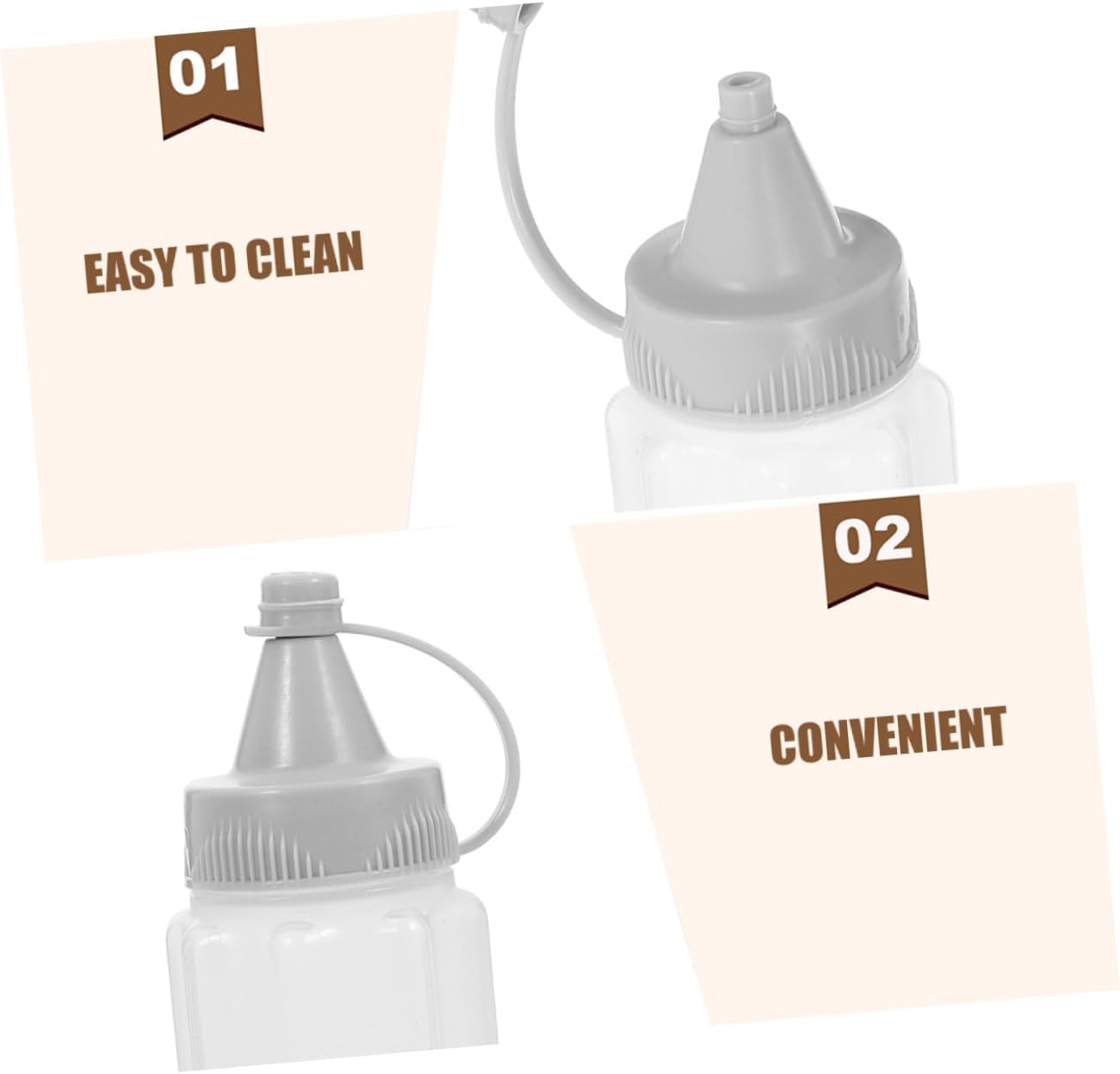 Perfect size condiment bottles for home and camping