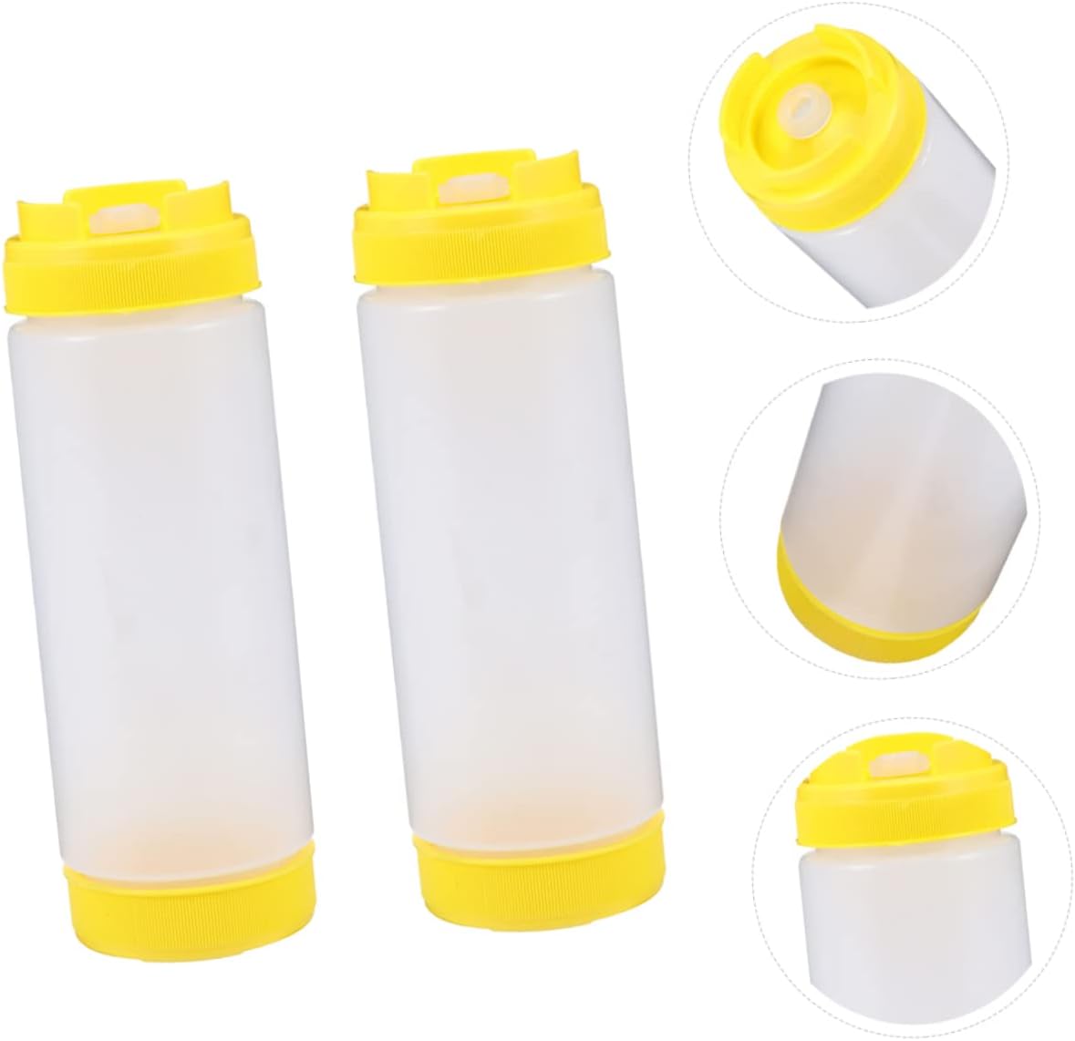 Cabilock Dual-Head Sauce Bottles - Portion Control No-Spill