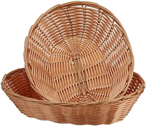 Elegant Delightful Woven Bread Basket Set for Christmas or Kitchen Use