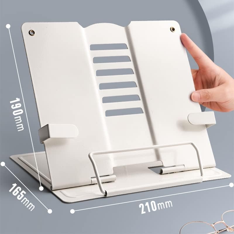 Adjustable Portable Sturdy Metal Reading Stand for Cookbooks More