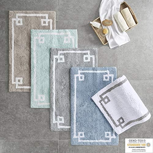Madison Park Evan Bath Rug 20x30 Blue