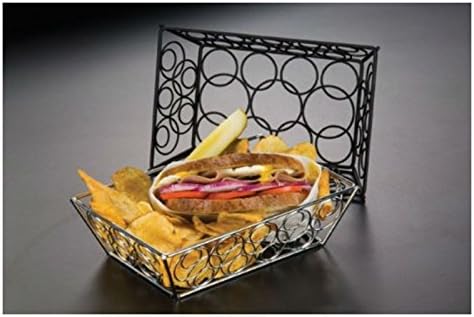 American Metalcraft EBB59B Steel Rectangular Loop-D-Loop Bread Basket Small