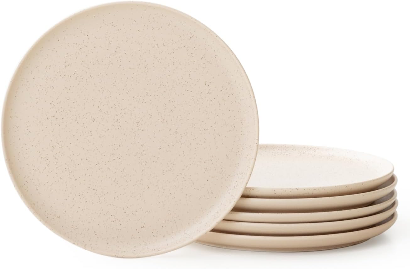Durable Dinner Plate Set with Natural Clay Finish
