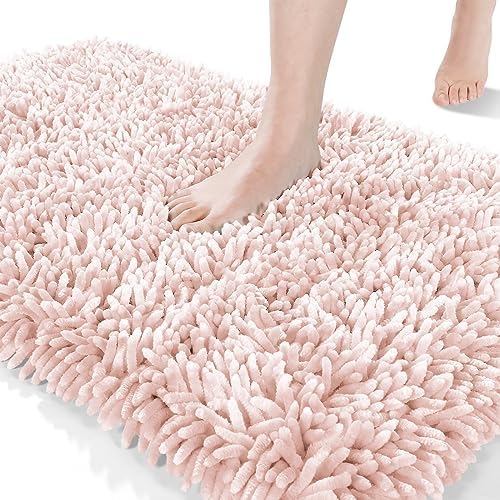 Yimobra Luxe Bath Mat - Soft Chenille Non-Slip Absorbent Machine Washable