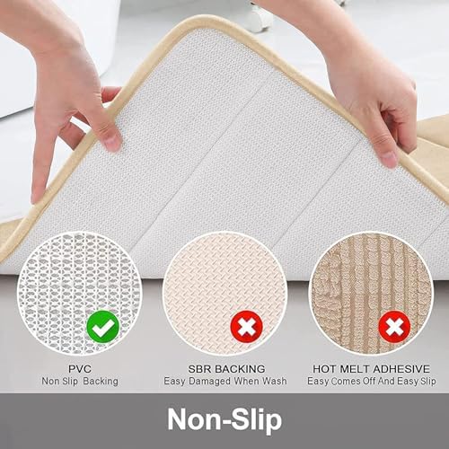 Buganda Memory Foam Bath Mat for Bathroom Shower Tub Soft Durable