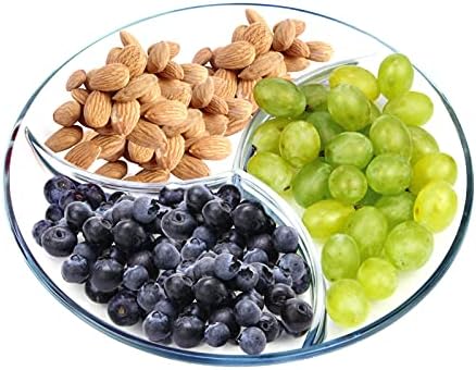 NUTRIUPS Glass Divided Plate - 10-Inch Round