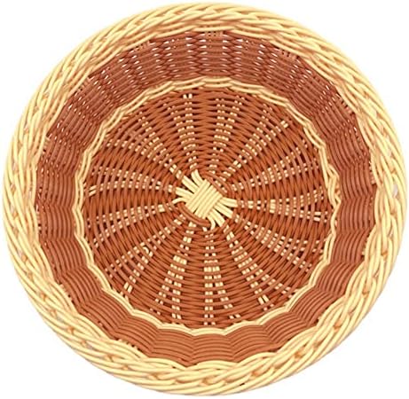 3-Piece Rattan Serving Basket Set Poly-Wicker Baskets