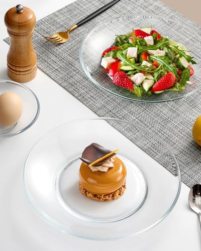 Perfect pair of 9-inch round tempered glass plates