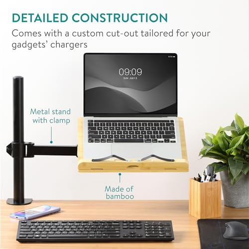 Enhance Workspace Efficiency Books Holder for Bamboo More