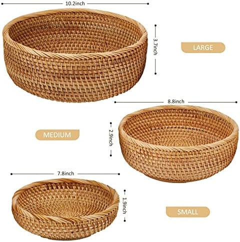 Natural Rattan Hand-Woven Small Fruit Basket