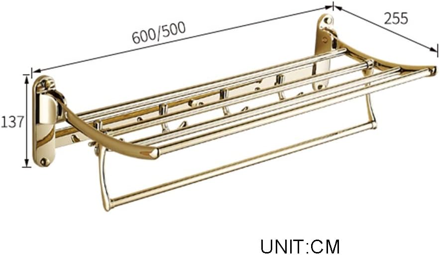 Your Bathrooms Best Elegant Golden Folding Towel Rack