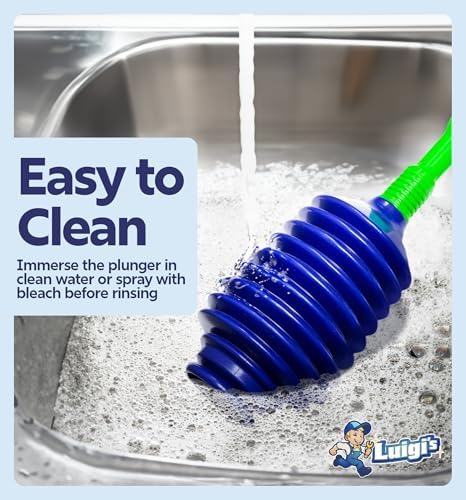 Luigis Toilet Plunger Best Unblocker Snake Design Eco-Friendly Clog Master