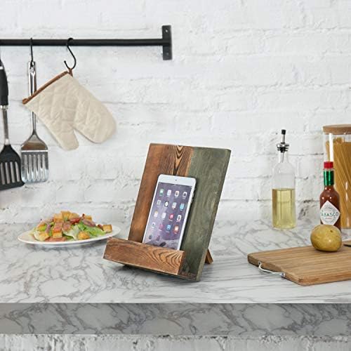 Rustic 2-Tone Manual Wooden Kitchen Cook PronDER Stand