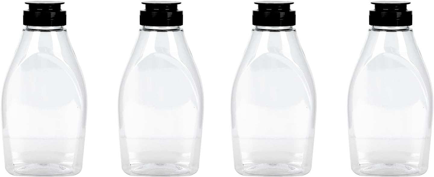 Zerodeko Jar Sugar Pot 4Pcs Sauce Squeeze Bottles