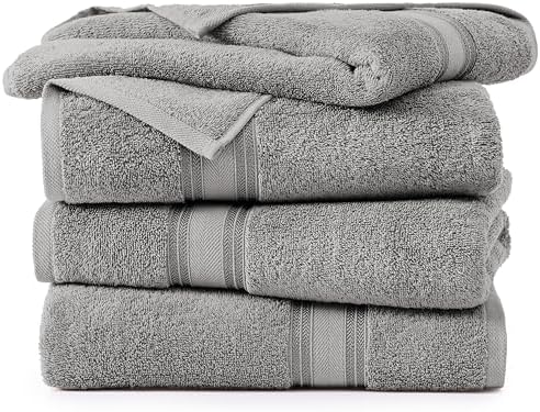 Luxury 100 Cotton Bath Towels - Zero Twist High Absorbency Cloud-like Softness