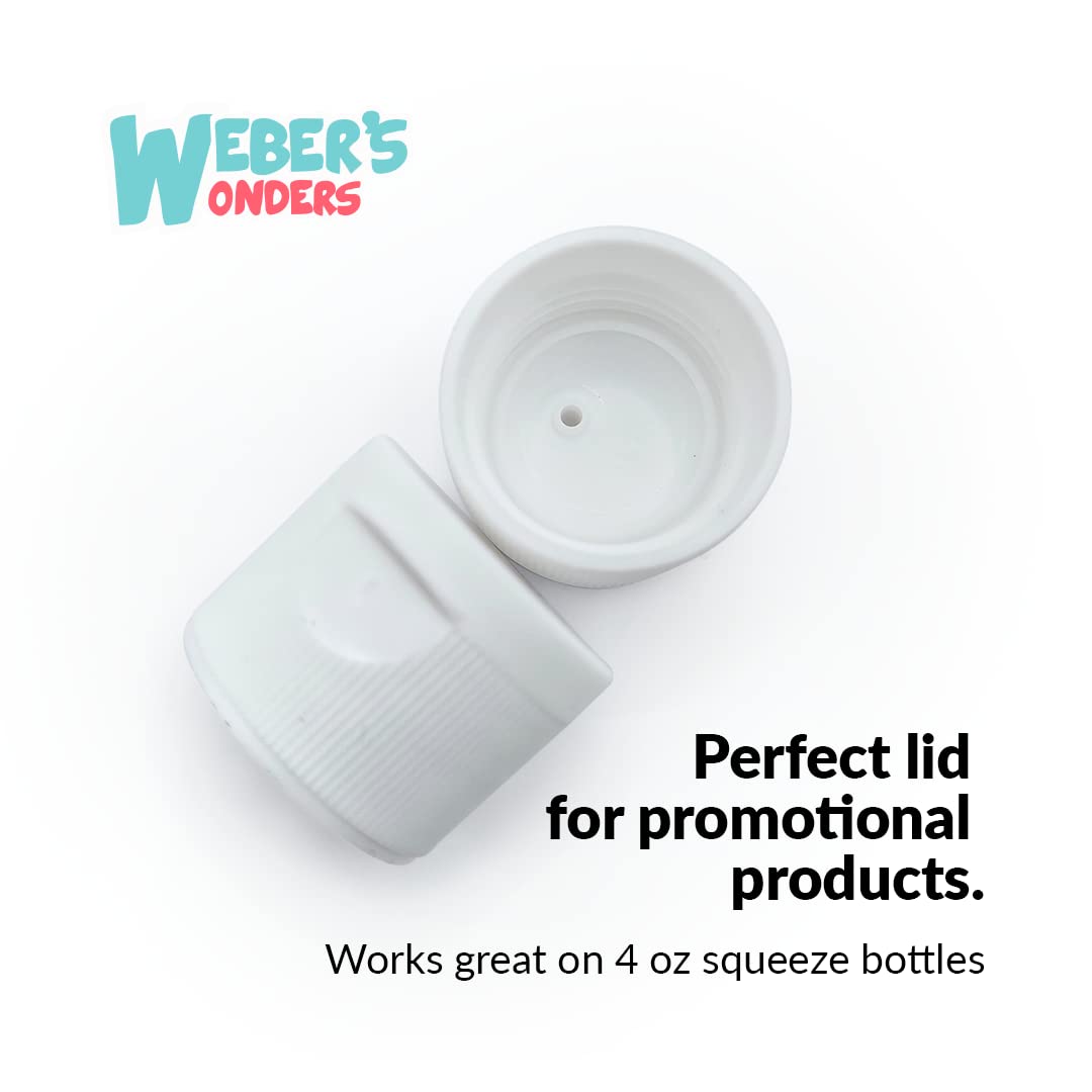 24410 White Flip-Top Squeeze Bottle Caps 12-Pack