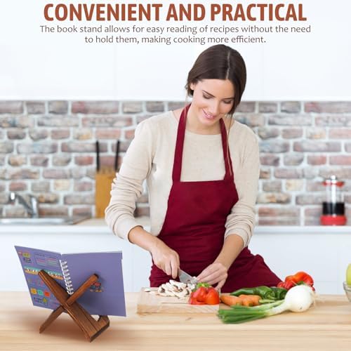 PrettyZoom Recipe Book Holder Stand Kitchen Display