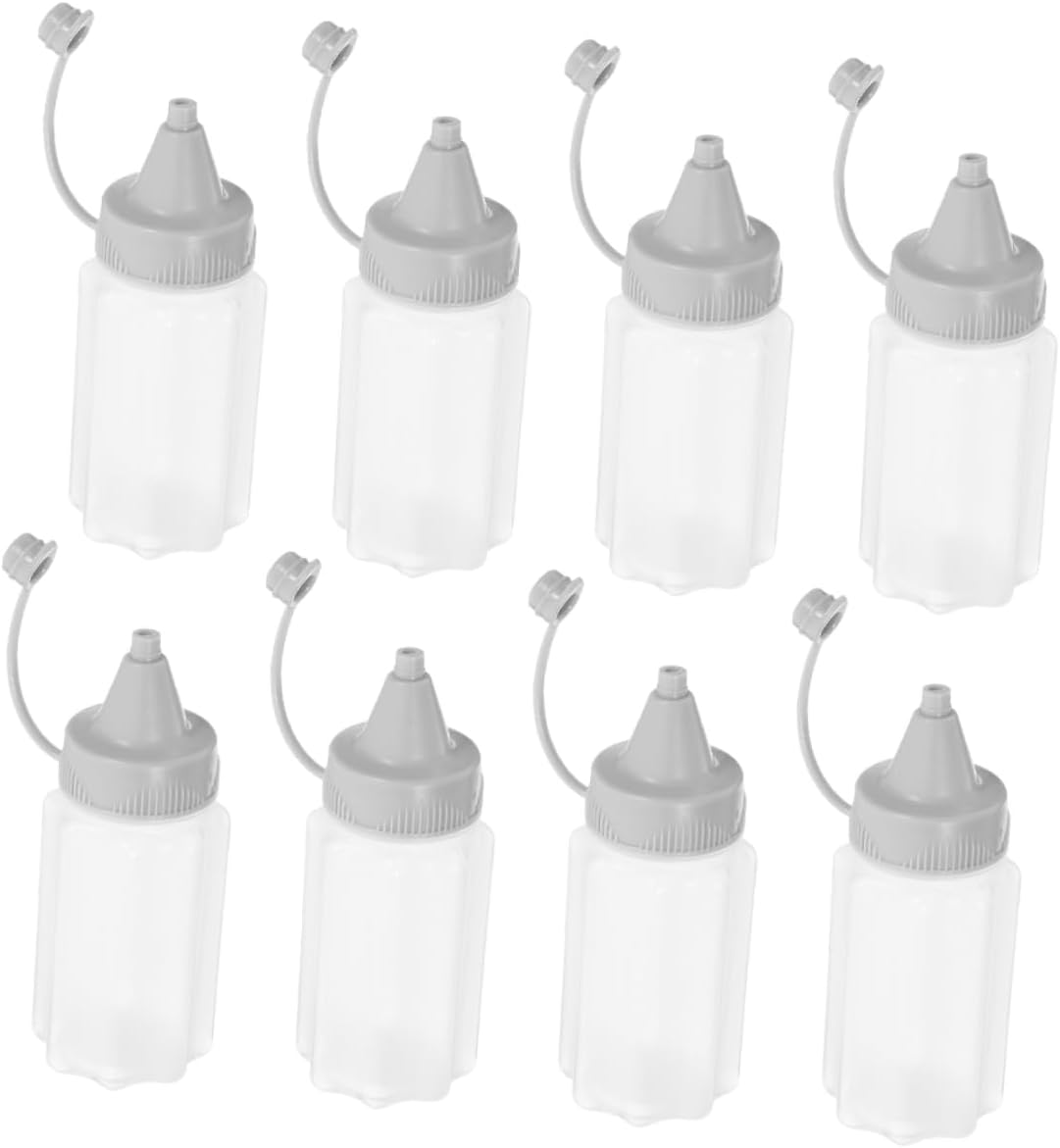 Luxshiny 8PCS Portable Condiment Squeeze Bottles