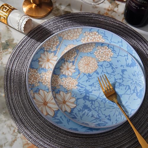 Prosperity Design 12-Piece Bone China Dinnerware Set