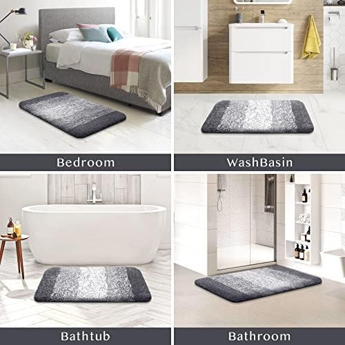 KMAT Luxury Soft Shaggy Bath Mat 16x24 Non Slip
