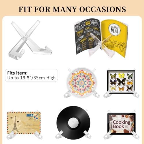 LEIFEOSH 65-Inch Acrylic Display Stand for Books Plates Art more