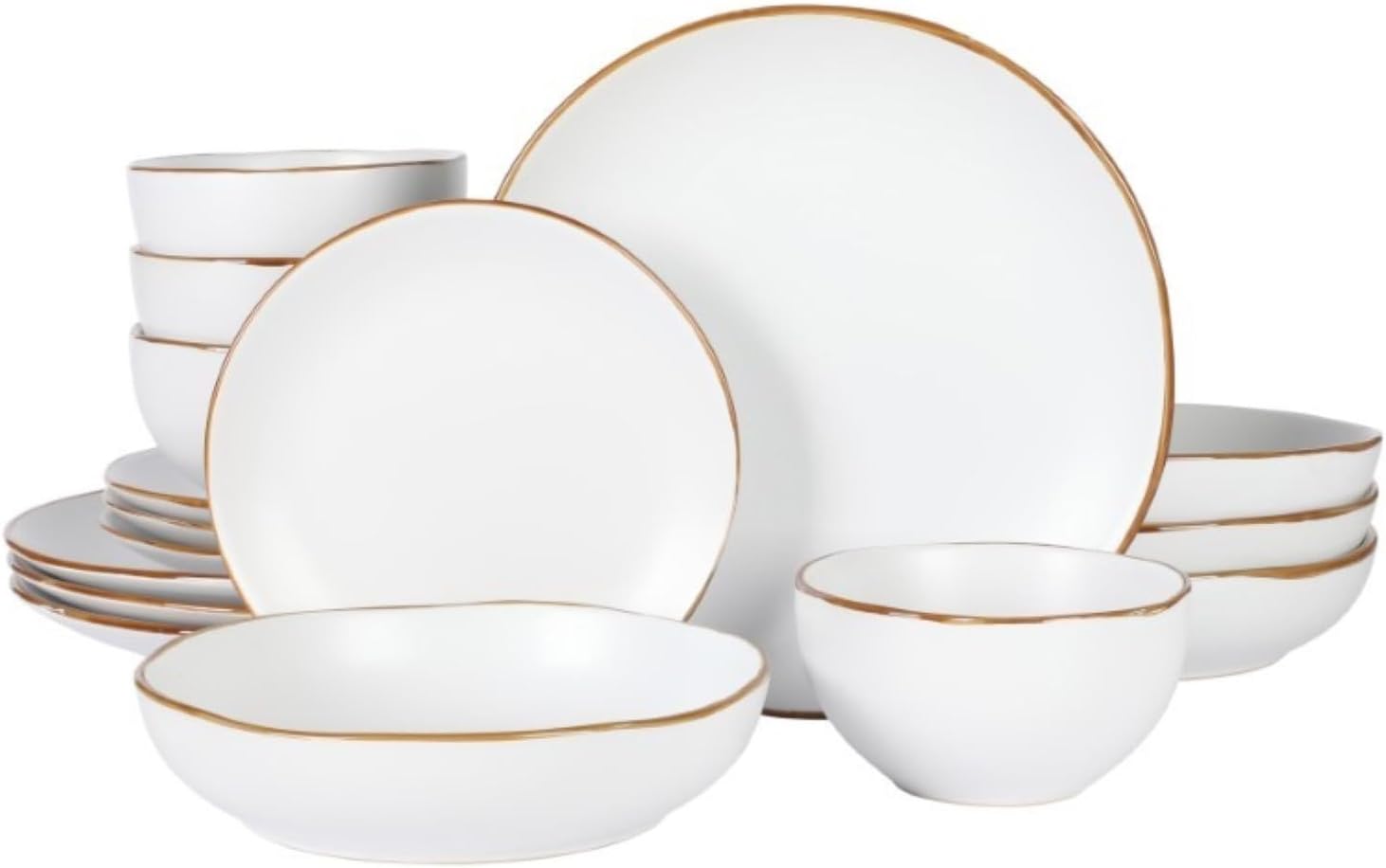 Gibson Home Hazeltine 16 Piece Dinnerware Set - White
