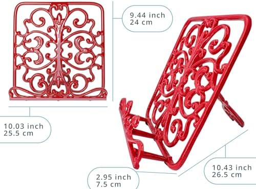 Comfify Cast Iron Recipe Stand - Durable Elegant for Kitchen Convenience