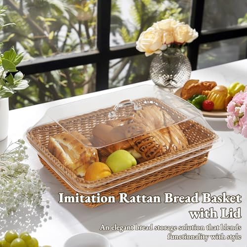 Imitation Rattan Baskets for Living Room Kitchen Dinning table