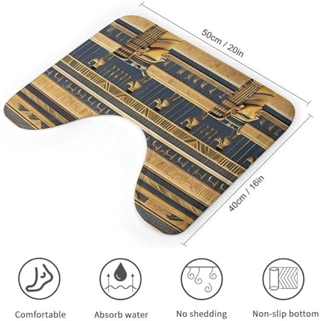 Egyptian Pharaonic Soft Non-Slip Cartoon Toilet Rugs for Home Use