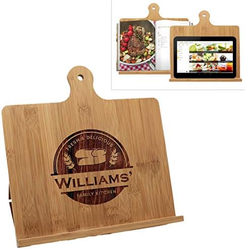 Personalized Bamboo Kitchen Cookbook Holder - 1025 x 1025