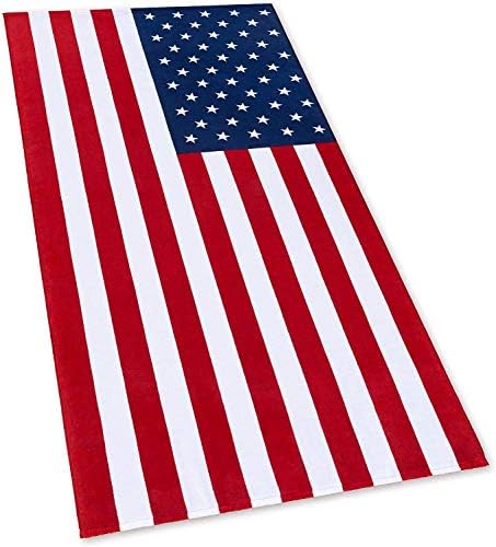 Rockin Towel Patriotic American Flag Beach Towels Set 2 Pack