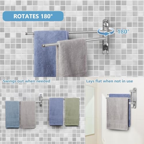 Adjustable Towel Rack JSVER Stainless Steel