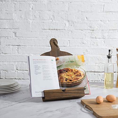 MyGift Brown Wood Cookbook Holder Stand