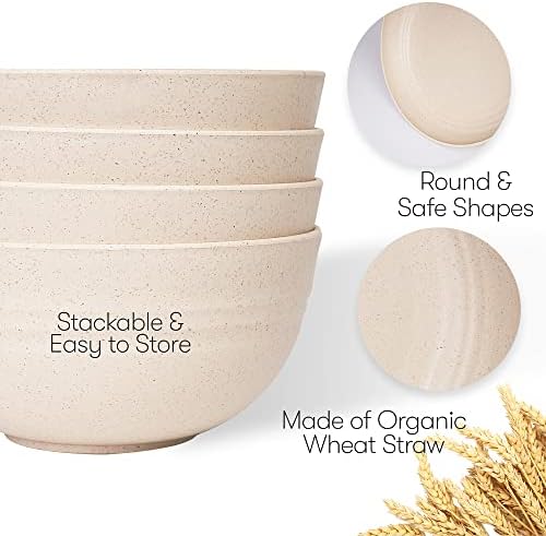 Premium Wheat Straw Dinnerware Sets for Home Camping Use