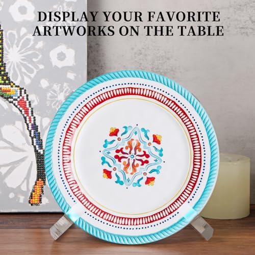 LEIFEOSH 65-Inch Acrylic Display Stand for Books Plates Art more