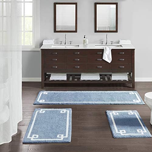Madison Park Evan Bath Rug 20x30 Blue