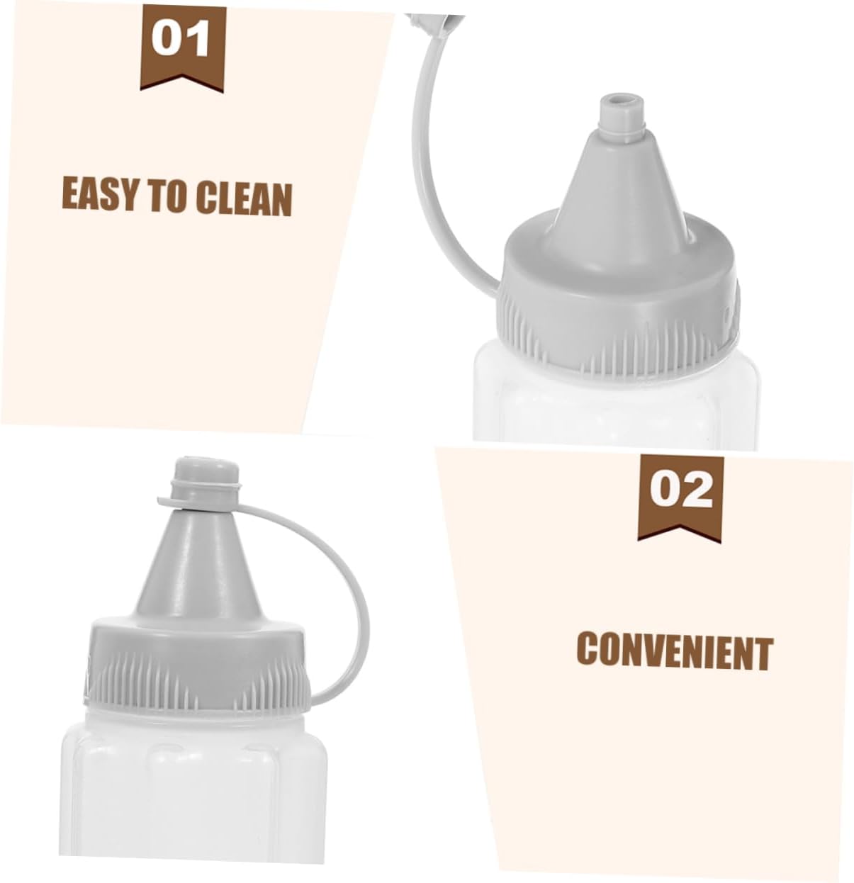 Alipis Reusable Squeeze Dispenser - 4-Piece Kit