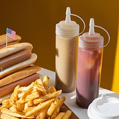 8 oz Squeeze Bottle Set for Condiments More