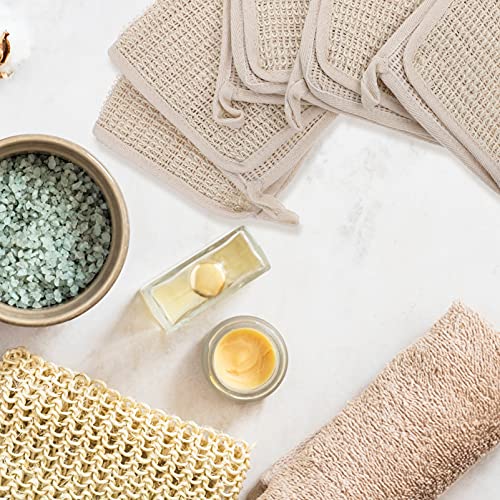 Five-Piece Exfoliating Bath Towels Set for Body and Face Care