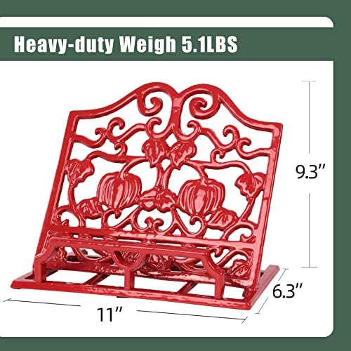 Vintage Cast Iron Recipe Stand Pumpkin Design