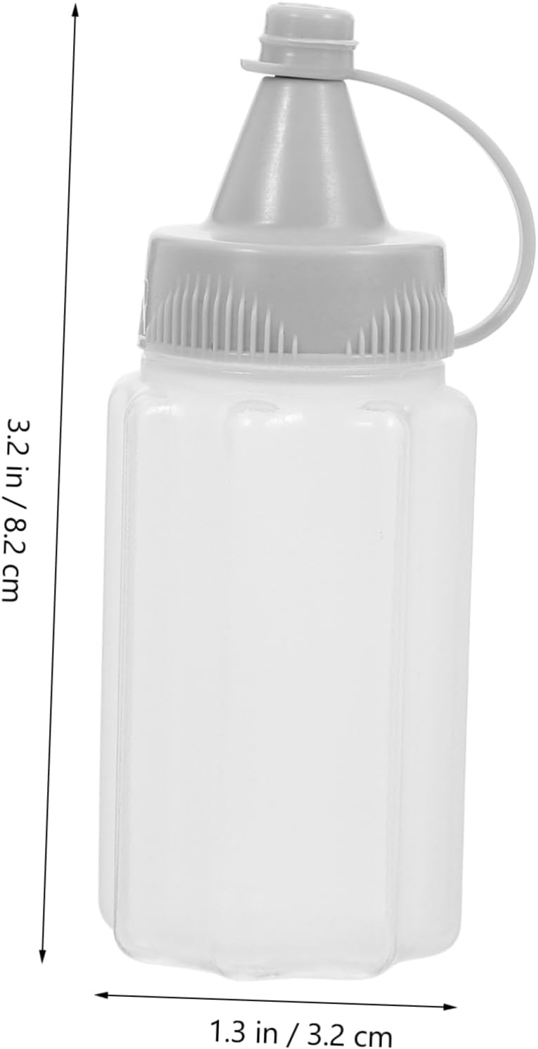 4pcs Mini Refillable Condiment Squeeze Bottles for Ketchup Honey Mustard Olive Oil