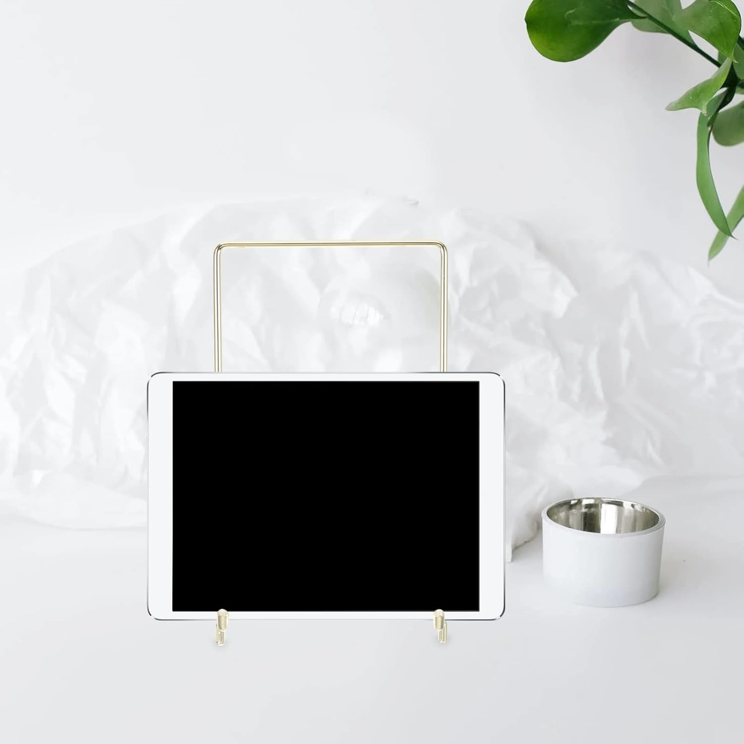 Minimalist Recipe Holder Art Display Stand Stainless Steel Table Stand