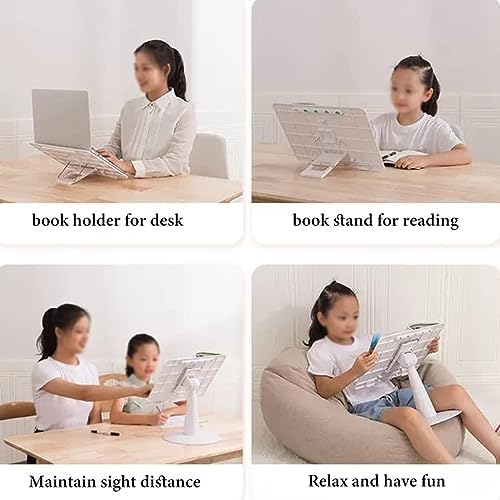 FaLkiN Adjustable Cookbook Stand Foldable Reading Holder for Desk and Kitchen