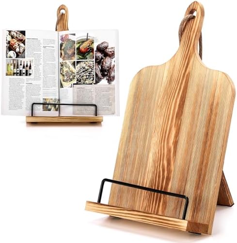 2 Pcs Rustic Pine Adjustable Cooking Stand for Women