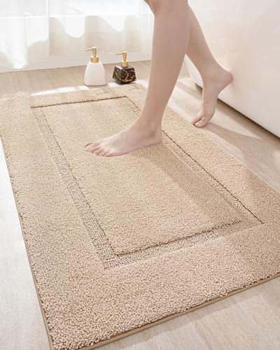 DEXI Bath Rug Microfiber 43x24 Non-Slip Soft Washable