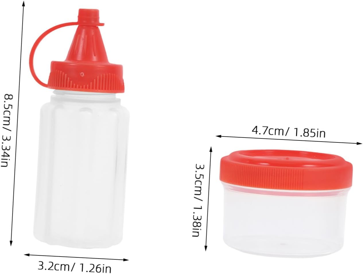 Transparent Squeeze Bottle Condiment Holder PP Material Leak-Proof Design Compact Portable