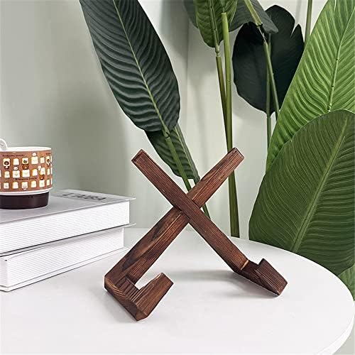 Rustic Brown Kitchen Counter Cookbook Stand for Recipe Book More
