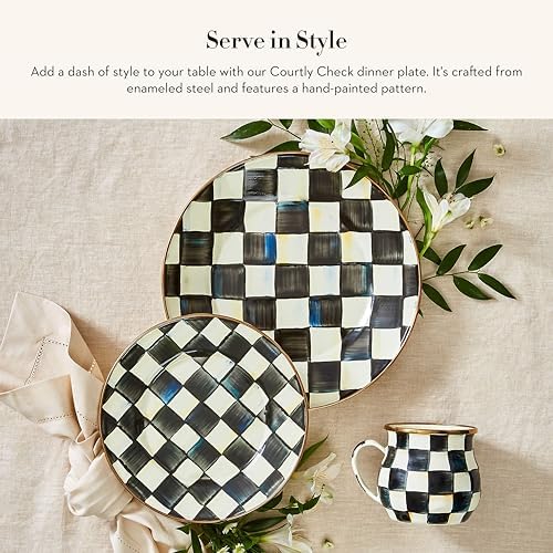 Elegant Enamel Dinner Plate Set of 1